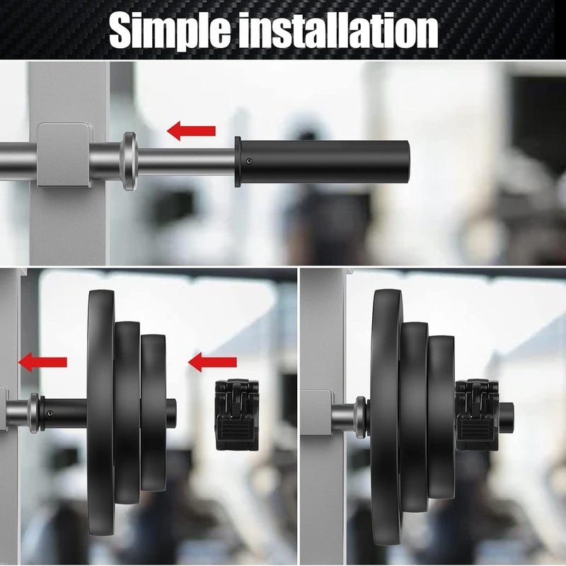 NewBEP 2PCS Olympic Adapter Sleeve 7.8" with Olympic Barbell Clamps 2", Converts 1" Standard Weight Plate Posts to 2" Olympic Weight Plate Posts, Removable end Cap - Image 5